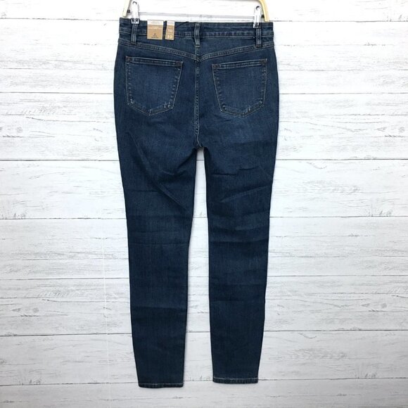 NEW prAna Women's Sienna Jeans Mid Rise Skinny Leg True Blue Stretchy size 8 - Picture 2 of 11